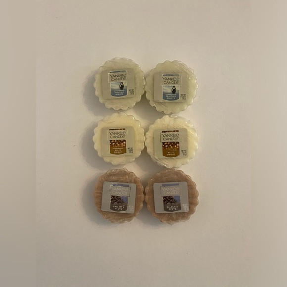 NWT VTG Yankee Candle Wax Tart Melts Balsam Clove Tahitian Nights All Is Bright - Picture 1 of 8